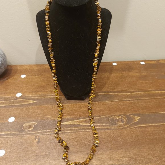 Tigers Eye Stone Infinity Necklace - Picture 2 of 5